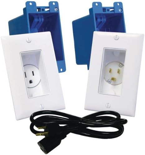 MDTA46W - MIDLITE A46-W Decor Recessed Receptacle Power Inlet Kit (White)