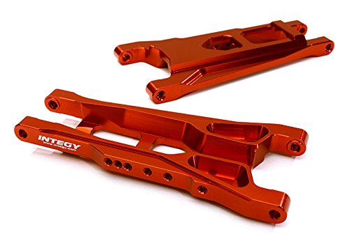 Integy RC Model Hop-ups C27631RED Billet Machined Alloy Rear Suspension Arms for Traxxas 1/10 Bigfoot 2WD Truck