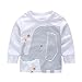 Efaster® Baby Boys Outfit Clothes Printing T-Shirt Tops+ Stripe Long Pants 1Set