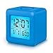 Clocks for Kids,Digital Alarm Clocks,12/24 Hours,Large Numbers LED Display with Nightlight, Alarm, Snooze,Calendar for Children's Bedrooms,Blue Clocks