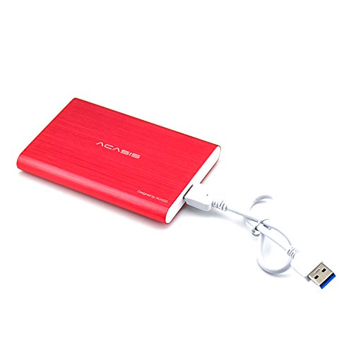 HDD 2.5" 120GB Portable External Hard Drive USB3.0 Hard Disk Storage Devices Desktop Laptop (RED)