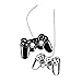 Gamer Wall Decal – Joystick Controller Vinyl Sticker for Boys Bedroom, Game Zone, or Playroom – Removable Mural Decoration for Kids Gaming Space or Teen Entertainment Area Y-209 (Black, 42x70cm)