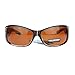 SA106 Anti Glare Polarized Womens Rhinestone Oval Rectangular Designer Sunglasses Brown