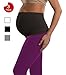 Womens Maternity Band Seamless 3 Pack Everyday Support Bands for Pregnancy Black,White,Grey M