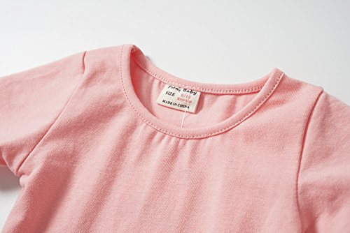 Infant Toddler Baby Girls Dress Cozy Ruffles Long Sleeves Cotton (2-3Year(3T), Pink 1) - Thumbnail 3