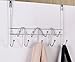 TQVAI Over The Door Hook Hanger Heavy Duty Coat Hooks Rack Organizer, 9 Hooks, Chrome Silver
