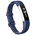 AK Band Replacement Wristband Strap with Secure Metal Buckle for Fitbit Alta/Fitbit Alta HR, Navy Blue, Large