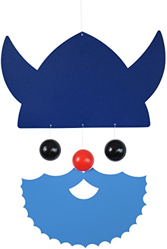 Flensted Mobiles Veteran Viking Blue Hanging Mobile - 10 Inches Plastic