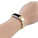 GHIJKL Bands for Fitbit Alta HR and Alta, Replacement Metal Small Large Super Classy Updated Wrist Band Silver Rose Gold (Golden)