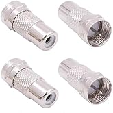 Accessonico F Type Male Plug to RCA Female Jack RF Video TV Cable Adapter 75 Ohm Connector Coupler Converter Replacement for 
