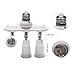 JACKYLED 3 in 1 Light Socket Splitter E26 E27 Adapter Converter Horizontal Designed 360 Degrees Adjustable 180 Degree Bendable