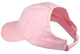 Ladies Ponytail Cap Womens Half Visor with Adjustable Elastic Band
