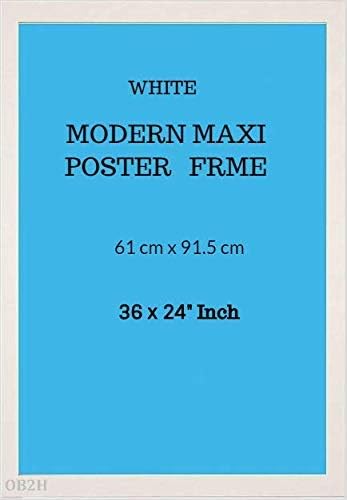 OB2H MATT WHITE MAXI POSTER FRAME (White, 61 cm x 91.5 cm(36 x 24 INCH))
