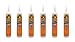 Gorilla Clear 100 Percent Silicone Sealant Caulk, Waterproof and Mold & Mildew Resistant, 10 ounce Cartridge, Clear, (Pack of 6) primary