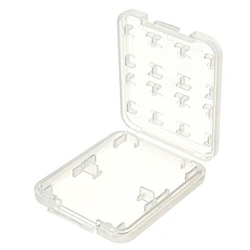 Amapower Clear Adapter 2 Pcs SDHC Plastic TF Carrying Storage Memory SD Card Box Holder