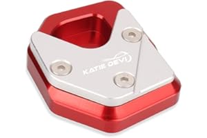 KATIE DEVI For Panigale V4 S 2018-2022 StreetFighter V4 V4S 2020-2022 Motorcycle CNC Kickstand Sidestand Stand Extension Enlarger Pad （red）