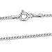 Amberta 925 Sterling Silver 1.5 mm Curb Chain Necklace 16