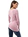 PattyBoutik Women's Faux Wrap High Low Hem Twinset Blouse (Pink L)