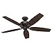 Hunter Fan Company, 53317, 52 inch Newsome Premier Bronze Ceiling Fan with LED Light Kit and Pull Chain