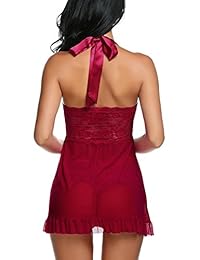 Avidlove Camisón de encaje con tiras Camisa Lencería erótica