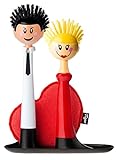 Vigar Dolls Couple Sink Side Set, 10-3/4-Inches, Black, White, Red, Light Yellow
