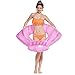 NAKORNO Inflatable Swim Rings, Shell Shape Swim Tube, Funny Pool Floats or Summer Outdoor Beach Toy for Adults Kids, Giant Pool Party Ring Vacation Swimming Circle 45 x 35 x 12inches (Pink)