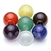 JOVIVI Hollow Yoga OM Locket Pendant With Natural 7 Chakras 16mm Ball Stones Reiki Healing Energy Beads 28