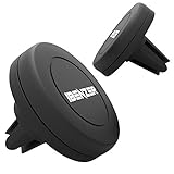 iBenzer MagOn One Touch Universal Air Vent Magic Car Mount Holder for All Smartphones iPhone 7 7S & 7 7S plus iPhone 6 6S plus Galaxy S7 S6 Edge OnePlus 3, Black, pack of 2