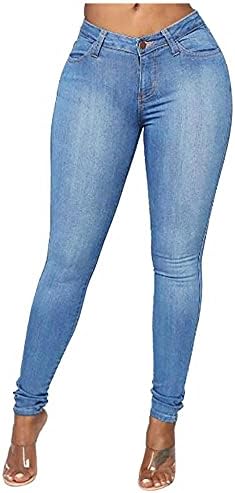 QXXKJDS Women High Waisted Skinny Denim 