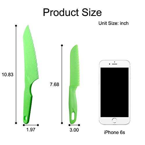 Lettuce Knife, Tomato Knife Serrated Paring BPA Plastic Cutter No Hurt Fingers (1 Set) - Thumbnail 3
