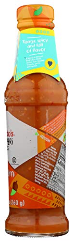 NANDOS PERI PERI MEDIUM SAUCE – SPICY SAUCES, SEASONING OR MARINADE FOR WINGS, FISH, MEAT, RICE OR VEG – NO ARTIFICIAL COLORS, FLAVORS, NON-GMO, NO MSG, GLUTEN FREE, VEGETARIAN – 9.2 OZ MEDIUM