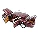 CLEVER BOYS 1:24 Scale Diecast Vehicle Model Toy Cars with Sound and Light Pull Back Power for Kids Adults.(Red)