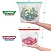 Zulay Reusable Silicone Food Storage Bags - 4-pack Food Grade and Eco-Friendly Preservation Bags - Airtight Seal Silicone Food Bag for Storing Food, Vegetables, Fruits, Liquids, and More.