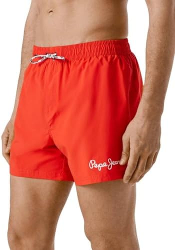 PJ Solid Swimshort Shorts, Rouge (Crispy Red), XL Homme
