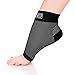 GO2 Compression Sock Ankle Sleeve Men Women - Best Plantar Fasciitis Arch Support, Injury Recovery, Injury Prevention - Relief from Joint Pain, Foot Pain, Swelling, Achy Feet (Black, Medium)