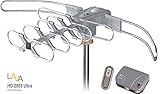 Lava Hd-2805 Outdoor/indoor Rotating Uhf/vhf Hdtv Antenna with Motor Rotor & Remote, Low Noise Amplifier, 2 Tv Outputs, Rotate the Antenna with Remote, No Outdoor Power Needed