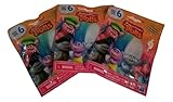 Set of 3: DreamWorks Trolls Surprise Mini Figure Series 6 Blind Bag - Each Package includes 1 Mini Figure
