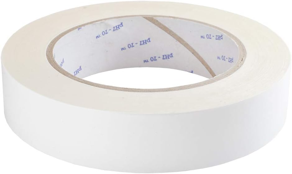 Amazon Com Acid Free Adhesive Paper Tape Single Sided White 25mm X 66m Office Products