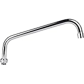 TNROTED 12 Inch Commercial Faucet Swivel Spout Replacement Kit for Commercial Wall Mount Pre Rinse Faucet, 360° Swivel Spout Fits for 2 or 3 Bay Compartment Sinks, Chrome Finish