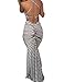 Famulily Women's Sexy Bodycon Backless Striped Long Maxi Dress in Zebra Stripes