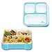 Bento Lunch Box by Lifemark Labs - Stylish Leakproof Lunch Kit with 3 Compartments - For Kids & Adults - Easy Portion Control - Container is Dishwasher & Microwave Friendly