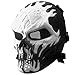 Airsoft Mask Full Face, Halloween Ghost Mask, Tactical Skull Mask with Metal Mesh Eye Protection, Paintball Mask for BB Cs War Game, Cosplay, Masquerade Party
