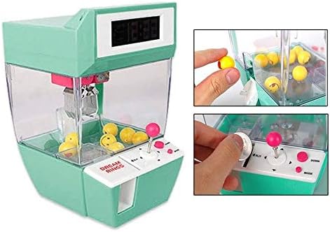 Graptopk　Coin Operated Candy Grabber Balls Catcher Board Game Fun Toys Mini Crane Claw Machine With Alarm Clock Function For Children