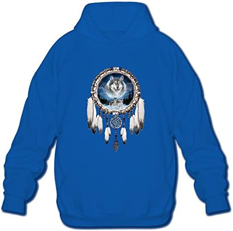 Men's Hooded Sweatshirts Comfortable Galaxy Wolves Dreamweaver Cotton Long Sleeve Pullover Hooded Sweatshirts