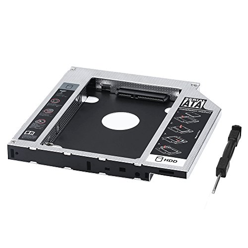 Onvian SATA 3nd AluminumÂ HDD Caddy Case Tray for 12.7mm Universal CD/DVD-ROM Optical Bay Drive Slot (for SSD and HDD)
