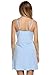 Ekouaer Womens Sleepwear Dress Lace Trimmed Chemise Sleepshirts,Viscose-light Blue,Large