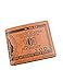 Slim Bifold Wallet - Men US Dollar Bill Wallet Leather (Light Brown)