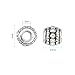 Pandahall 20pcs Tibetan Silver Antique Silver Barrel Beads Charms for Jewelry Makings 8x6.5mm Hole: 3mm