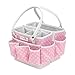 Everything Mary Pink Fold-Open Storage Organizer - Bin for Tools, Crafts, Home, Garage, Make-Up, Desk, Nursery, Supplies Storage Organizational Bin with Handles for Travel