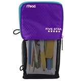 Five Star Stand N Store Pencil Pouch / Case, School Supplies - Purple